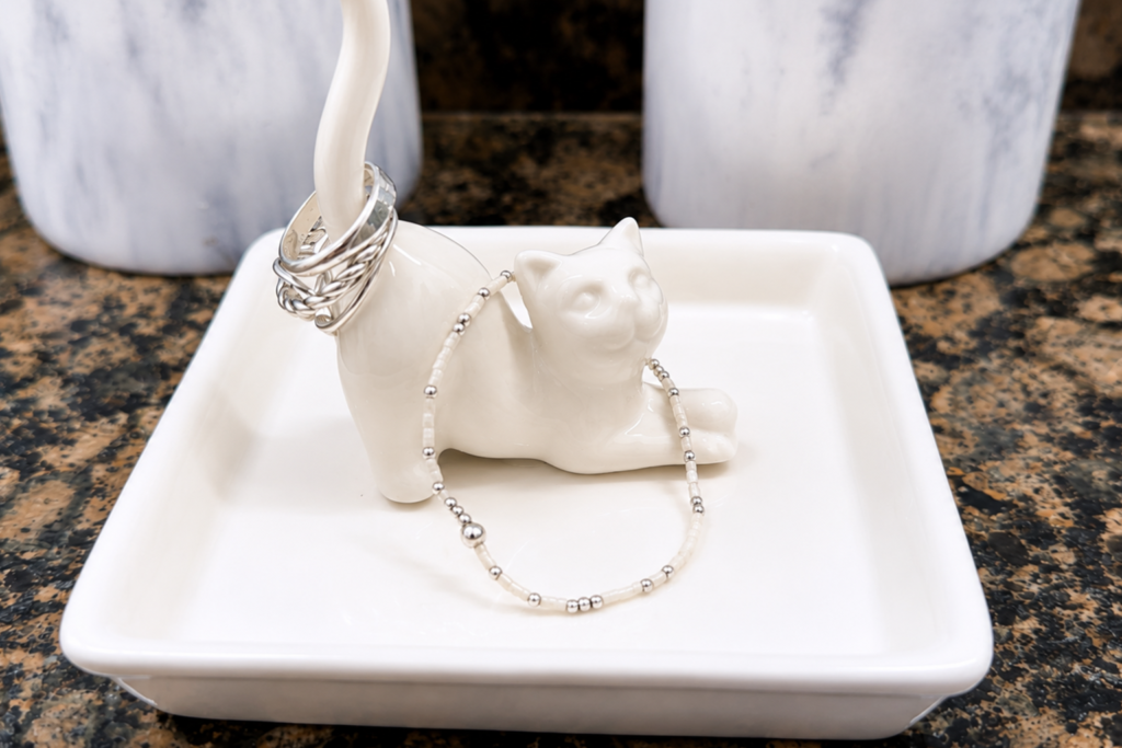 cat jewelry dish